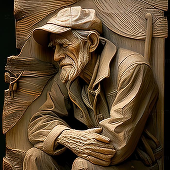 3D модель Теодор Робінсон, американський художник (STL)